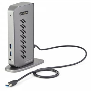 StarTech.com USB-C USB-A Dock - Hybrid Universal USB 3.0 Docking Station for USB-C or USB-A Laptop - Dual Monitor 4K 60Hz HDMI/DisplayPort - 6x USB-A, GbE - USB 3.1 Gen 1 - Windows/Mac