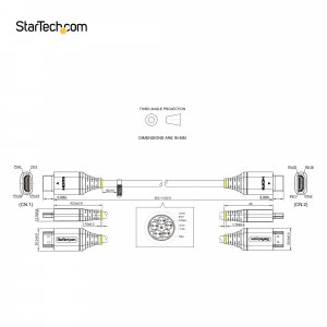 StarTech.com 20in (0.5m) Premium Certified HDMI 2.0 Cable - High-Speed Ultra HD 4K 60Hz HDMI Cable with Ethernet - HDR10, ARC - UHD HDMI Video Cord - For UHD Monitors, TVs, Displays - M/M