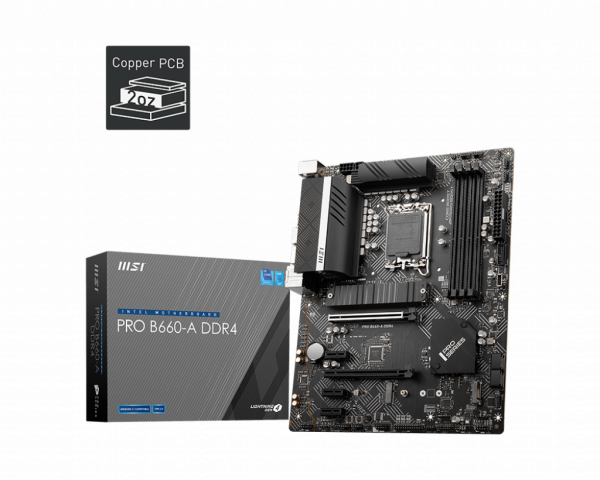 MSI PRO B660-A DDR4 motherboard Intel B660 LGA 1700 ATX