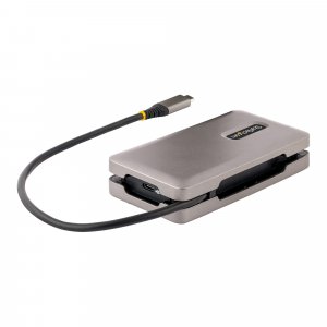 StarTech.com USB-C Multiport Adapter, 4K 60Hz HDMI 2.0b, HDR, USB 3.2 Gen 2 10Gbps Hub (2xUSB-C, 1xUSB-A), 100W PD Pass-Through, Mini Travel Dock, 12"/30cm Cable, Laptop Docking Station