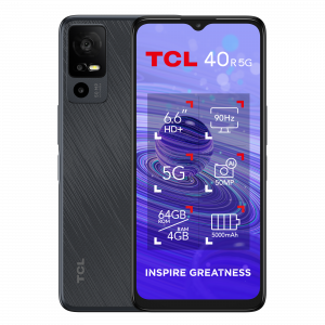 TCL 40 R 5G 16.8 cm (6.6") Hybrid Dual SIM Android 12 USB Type-C 4 GB 64 GB 5000 mAh Black