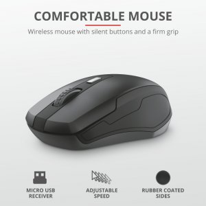 Trust ODY keyboard Mouse included RF Wireless QWERTY English Black