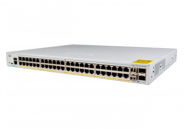 Cisco Catalyst 1000-48FP-4X-L Network Switch, 48 Gigabit Ethernet (GbE) PoE+ Ports, 740W PoE Budget, four 10 G SFP+ Uplink Ports, Enhanced Limited Lifetime Warranty (C1000-48FP-4X-L)