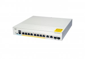 Cisco Catalyst 1000-8P-2G-L Network Switch, 8 Gigabit Ethernet (GbE) PoE+ Ports, 670W PoE Budget, two 1 G SFP/RJ-45 Combo Ports, Fanless Operation, Enhanced Limited Lifetime Warranty (C1000-8P-2G-L)