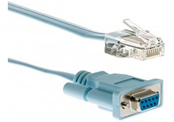 Cisco RJ-45 to DB9F Console Cable, 6 Feet, Compatible with 600, 800, 1600 and 1700 Series Routers, 90-Day Limited Warranty (CAB-CONSOLE-RJ45=)