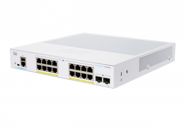 Cisco Business CBS250-16P-2G Smart Switch | 16 Port GE | PoE | 2x1G SFP | Limited Lifetime Protection (CBS250-16P-2G)