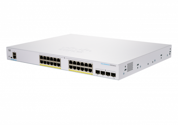 Cisco Business CBS250-24FP-4G Smart Switch | 24 Port GE | Full PoE | 4x1G SFP | Limited Lifetime Protection (CBS250-24FP-4G)