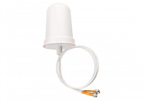 Cisco Aironet Dual-Band Omnidirectional Wi-Fi Antenna, 3 dBi (2.4 GHz)/2 dBi (5 GHz), MIMO (4 Dual-Band Ports), Wall Mount, 1-Year Limited Hardware Warranty (AIR-ANT2544V4M-R8=)