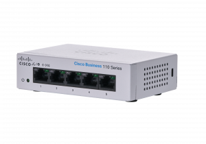 Cisco Business CBS110-5T-D Unmanaged Switch | 5 Port GE | Desktop | Ext PS | Limited Lifetime Protection (CBS110-5T-D)