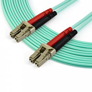 StarTech.com 7m (22ft) LC/UPC to LC/UPC OM4 Multimode Fiber Optic Cable, 50/125µm LOMMF/VCSEL Zipcord Fiber, 100G Networks, Low Insertion Loss, LSZH Fiber Patch Cord