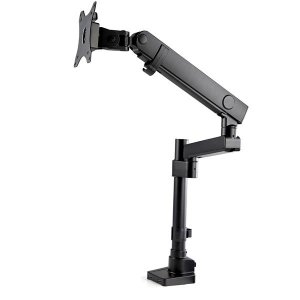 StarTech.com Desk Mount Monitor Arm with 2x USB 3.0 ports - Pole Mount Full Motion Single Arm Monitor Mount for up to 34″ VESA Display - Ergonomic Articulating Arm - Desk Clamp/Grommet
