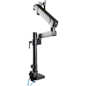 StarTech.com Desk Mount Monitor Arm with 2x USB 3.0 ports - Pole Mount Full Motion Single Arm Monitor Mount for up to 34" VESA Display - Ergonomic Articulating Arm - Desk Clamp/Grommet