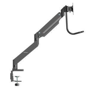 StarTech.com Desk Mount Dual Monitor Arm with USB & Audio - Slim Full Motion Adjustable Dual Monitor VESA Mount for up to 32" Displays - Ergonomic Articulating - C-Clamp/Grommet