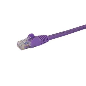 StarTech.com 1m CAT6 Ethernet Cable - Purple CAT 6 Gigabit Ethernet Wire -650MHz 100W PoE RJ45 UTP Network/Patch Cord Snagless w/Strain Relief Fluke Tested/Wiring is UL Certified/TIA