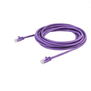 StarTech.com 5m CAT6 Ethernet Cable - Purple CAT 6 Gigabit Ethernet Wire -650MHz 100W PoE RJ45 UTP Network/Patch Cord Snagless w/Strain Relief Fluke Tested/Wiring is UL Certified/TIA