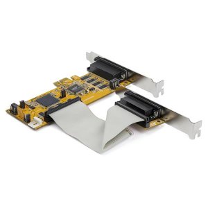 StarTech.com 8-Port PCI Express RS232 Serial Adapter Card - PCIe RS232 Serial Card - 16C1050 UART - Low Profile Serial DB9 Controller/Expansion Card - 15kV ESD Protection - Windows/Linux