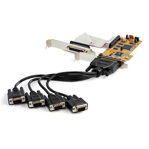 StarTech.com 8-Port PCI Express RS232 Serial Adapter Card - PCIe RS232 Serial Card - 16C1050 UART - Low Profile Serial DB9 Controller/Expansion Card - 15kV ESD Protection - Windows/Linux