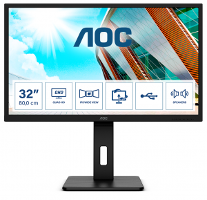 AOC P2 Q32P2 computer monitor 80 cm (31.5″) 2560 x 1440 pixels 2K Ultra HD LED Black