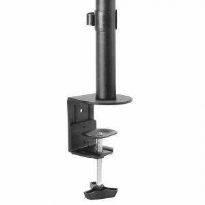 StarTech.com Single Monitor Desk Mount - Single Screen Heavy Duty Pole Mount for up to 8kg VESA Compatible Displays - Ergonomic Height Adjustable Monitor Arm Mount - Desk Clamp/Grommet