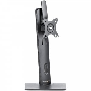 StarTech.com Free Standing Single Monitor Mount - Height Adjustable Monitor Stand - For VESA Mount Displays up to 32″ (15lb/7kg) - Ergonomic Monitor Stand for Desk - Tilt/Swivel/Rotate