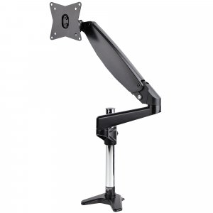 StarTech.com Desk Mount Monitor Arm for Single VESA Display up to 32″ or 49″ Ultrawide 8kg/17.6lb - Full Motion Articulating & Height Adjustable - C-Clamp, Grommet - Single Monitor Arm