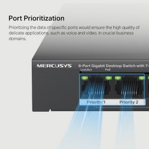 Mercusys 8-Port Gigabit Desktop Switch with 7-Port PoE+