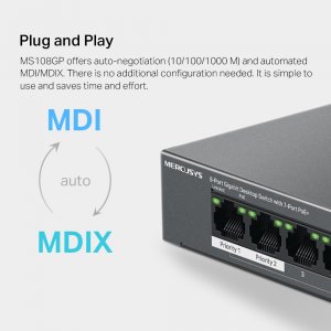 Mercusys 8-Port Gigabit Desktop Switch with 7-Port PoE+