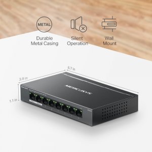 Mercusys 8-Port Gigabit Desktop Switch with 7-Port PoE+