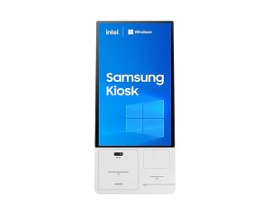 Samsung LH24KMCCBGCXEN Signage Display Kiosk design 61 cm (24") LED 250 cd/m² Full HD White Touchscreen Built-in processor Windows 10 IoT Enterprise