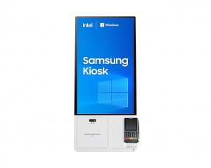 Samsung LH24KMCCBGCXEN Signage Display Kiosk design 61 cm (24") LED 250 cd/m² Full HD White Touchscreen Built-in processor Windows 10 IoT Enterprise