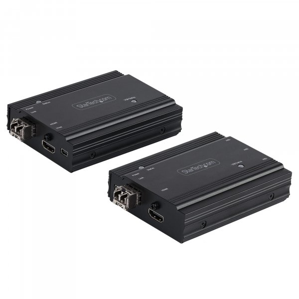 StarTech.com 4K HDMI KVM Extender over Fiber - HDMI Video & USB Remote KVM Switch/Console Extender - up to 984ft/300m (MultiMode) - 2x 10G MMF SFP+ modules - KVM Extension Kit (TX/RX)